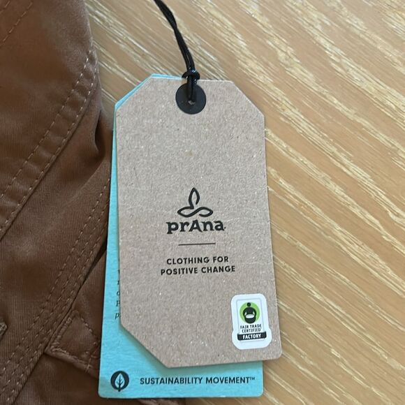 PrAna Stretch Zion Shorts II Color: Sepia 10 inch length, Size 31, NWT - Picture 11 of 12